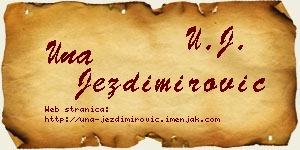 Una Jezdimirović vizit kartica